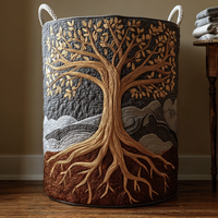 Tree of Life | Quilted Storage Basket 1