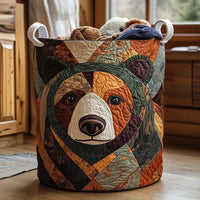 Bear Tracks Tale | Quilted Storage Basket 1