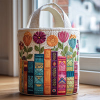Bookish Garden | Quilted Storage Basket 7