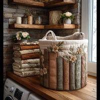 Bookish Garden | Quilted Storage Basket 6