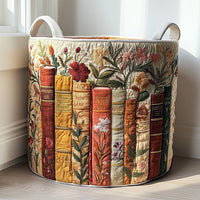 Bookish Garden | Quilted Storage Basket 1