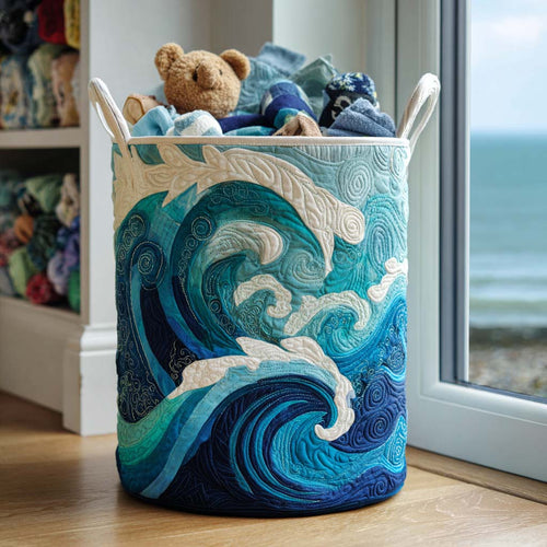 Gentle Sea Foam | Quilted Storage Basket