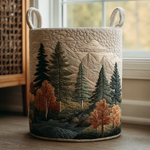 Mountain View | Quilted Storage Basket