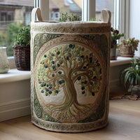 Tree of Life | Quilted Storage Basket 6