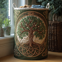 Tree of Life | Quilted Storage Basket 7