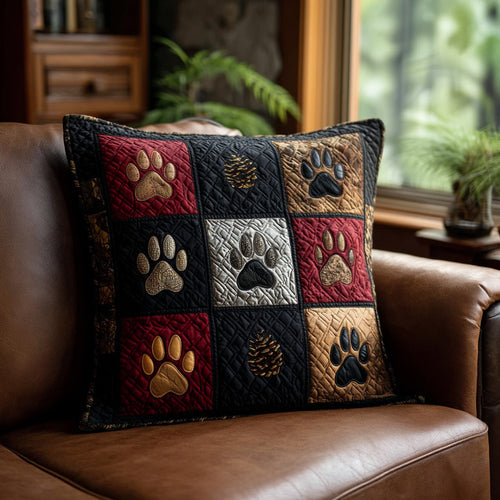 Rustic Paw Trail | Handcrafted Pillow Case