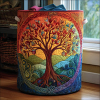 Tree of Life | Quilted Storage Basket 7