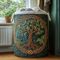 Tree of Life | Quilted Storage Basket 9