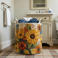 Sunflower Dream | Quilted Storage Basket 6