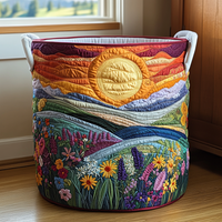 Bright Meadow | Quilted Storage Basket 6