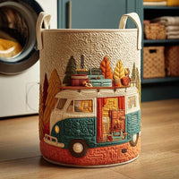 Rustic Adventure Quilted Laundry Basket 1