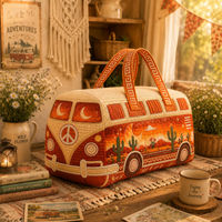 Vintage Camper Van Quilted Duffle Bag LV32 1