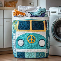 Hippie Van Quilted Laundry Basket 1