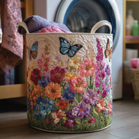 Butterfly Heaven Quilted Laundry Basket 1