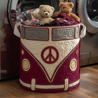 Hippie Van Quilted Laundry Basket 1
