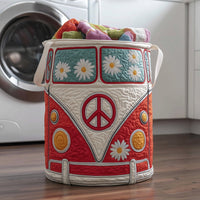 Hippie Van Quilted Laundry Basket 1