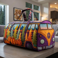 Autumn Pumpkin & Pine Tree Quilted Duffle Bag QV61 1