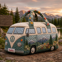 Mountain Camper Van Personalized Quilted Duffle Bag TG08 1