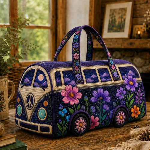 Vintage Floral Quilted Duffle Bag TG15