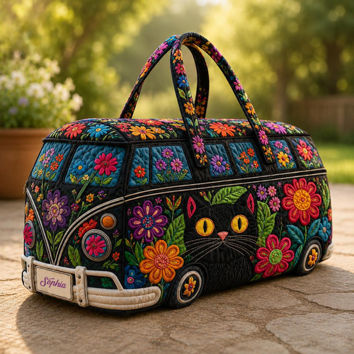 Camper Van Personalized Quilted Duffle Bag TG38