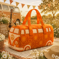 Hippie Van Personalized Quilted Duffle Bag TN25 1