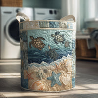 Turtle Ocean | Quilted Storage Basket 8