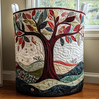Tree of Life | Quilted Storage Basket 6