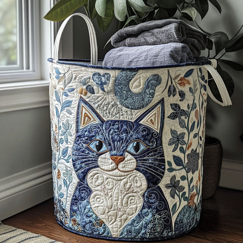 Cat | Quilted Storage Basket