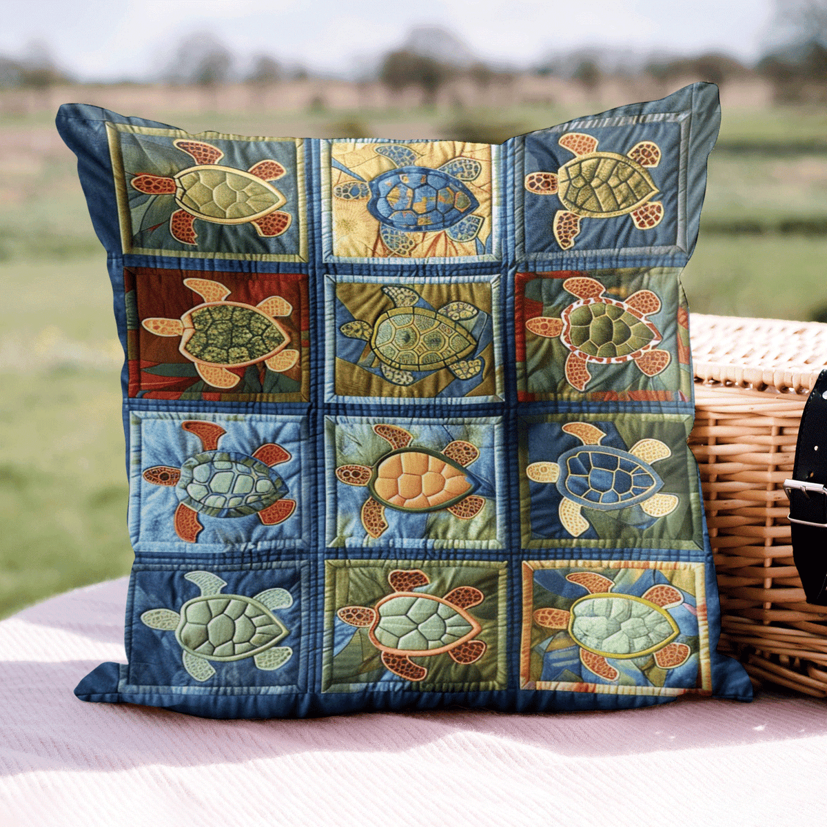 Sea Turle | Handcrafted Pillow Case