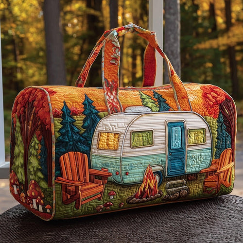 Vintage Caravan Quilted Duffle Bag