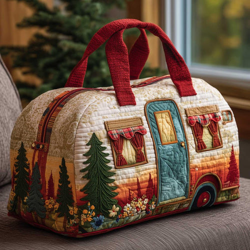 Vintage Camper Quilted Duffle Bag QV15