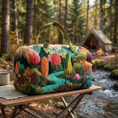 Colorful Woodland Quilted Handbag
