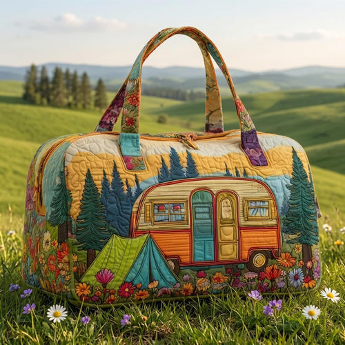 Forest Glamping Quilted Handbag